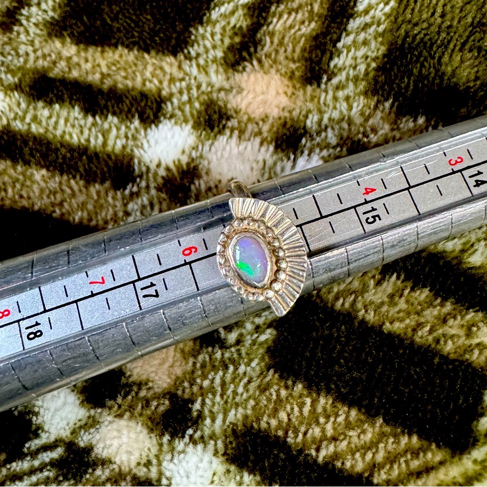 Sterling silver opal ring